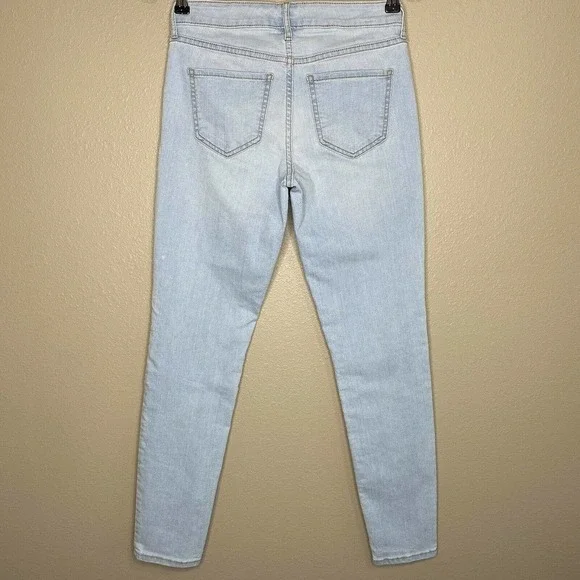 Old Navy Super Skinny Blue Denim Mid-Rise Stretch Jeans Pants Sz 2 - Picture 6 of 10